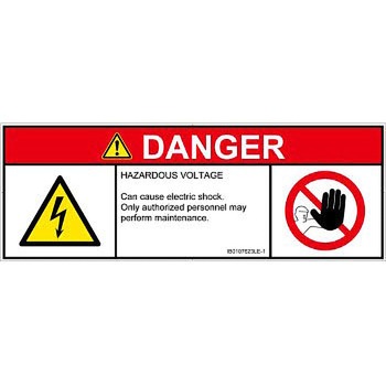 PL警告表示ラベル(ISO/SEMI準拠)│電気的な危険：感電│英語(マルチシンボルマーク) SCREENクリエイティブコミュニケーションズ