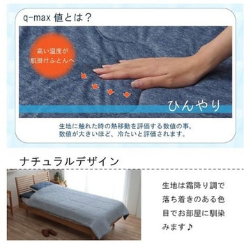フリッシュ 寝具 肌掛け布団 ネイビー ブルー 185×185cm ダブル イケヒコ・コーポレーション