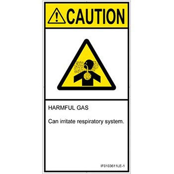 PL警告表示ラベル(ISO/SEMI準拠)│ガス・薬液などの危険：有毒ガス/窒息│英語(タテ) SCREENクリエイティブコミュニケーションズ
