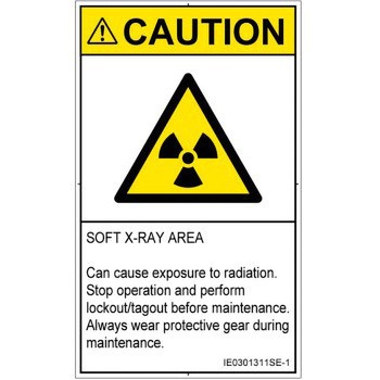 PL警告表示ラベル(ISO/SEMI準拠)│放射から生じる危険：放射性物質/電離放射線│英語(タテ) SCREENクリエイティブコミュニケーションズ