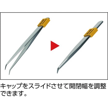 ステンレス製ピンセット(開閉キャップ付) TRUSCO