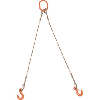 玉掛けワイヤロープスリング Wスリング (2本吊りタイプ) TRUSCO ワイヤースリング 【通販モノタロウ】