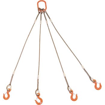 玉掛けワイヤロープスリング Wスリング (4本吊りタイプ) TRUSCO ワイヤースリング 【通販モノタロウ】
