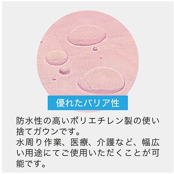 プラスチックエプロン ピンク 袖無し PEエプロン 1ケース 80枚×12箱入 フィフティ・ヴィジョナリー
