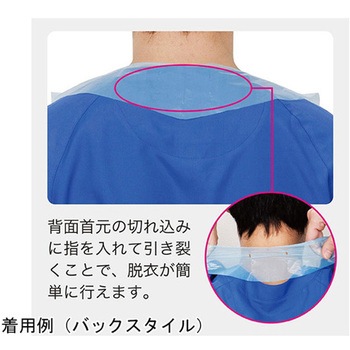 プラスチックエプロン ブルー 袖無し PEエプロン 1ケース 80枚×12箱入 フィフティ・ヴィジョナリー