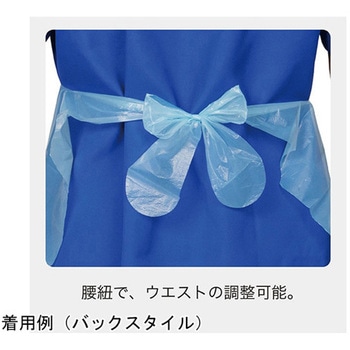 プラスチックエプロン ブルー 袖無し PEエプロン 1ケース 80枚×12箱入 フィフティ・ヴィジョナリー