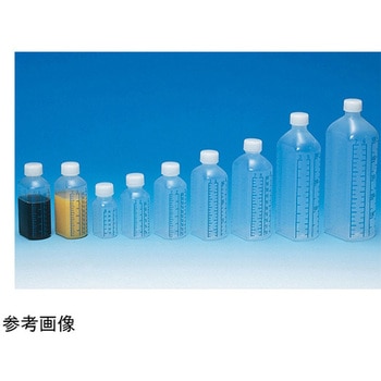 プリント目盛瓶 青目盛 150mL 100本入 シンリョウ