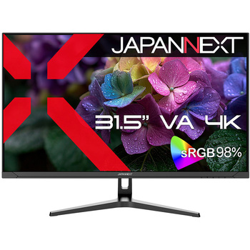 液晶ディスプレイ 31.5型/3840×2160/HDMI×2、DP×1/ブラック/スピーカー有/2年保証 JAPANNEXT