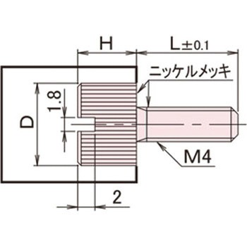 黄銅 ローレットツマミ(スリ割付) / NB-ABRoHS2対応品 廣杉計器