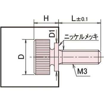 黄銅 ローレットツマミ(ツバ付) / NB-CBRoHS2対応品 廣杉計器