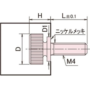 黄銅 ローレットツマミ(ツバ付) / NB-CBRoHS2対応品 廣杉計器