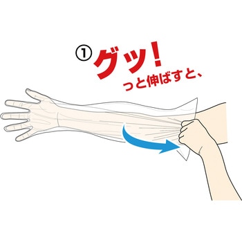 使い捨てぴたフィットロング手袋 (100枚入) TRUSCO
