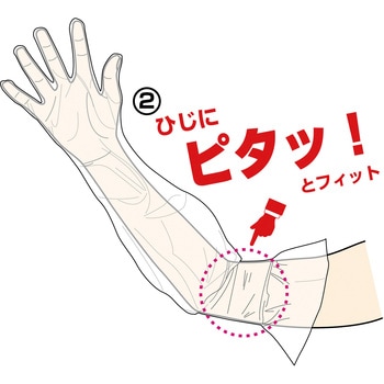 使い捨てぴたフィットロング手袋 (100枚入) TRUSCO