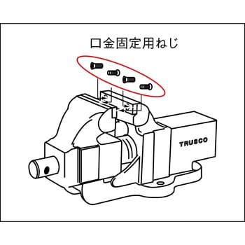 VRS-300N002 回転台付アンビルバイス用口金固定ねじセット 1セット(4個