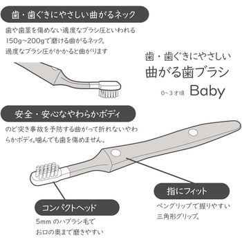 まがるハブラシBabyはじめて歯ブラシ アイ・シー・アイデザイン研究所