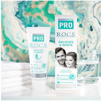 ロックスPRO歯みがき デリケート&ホワイト スイートミント アズワン