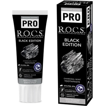 ロックスPRO歯みがき ブラックエディション アズワン