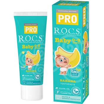 ロックスPRO歯みがき ベビー バナナ アズワン