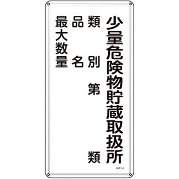 消防・危険物標識(スチール) 日本緑十字社