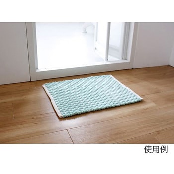 バスマット ポコモコトーン 45×60cm ブルー オカ