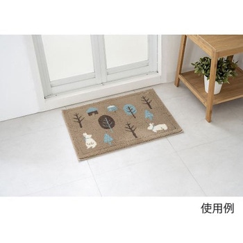 バスマット 乾度良好 45×60cm 速乾 フォレスト オカ