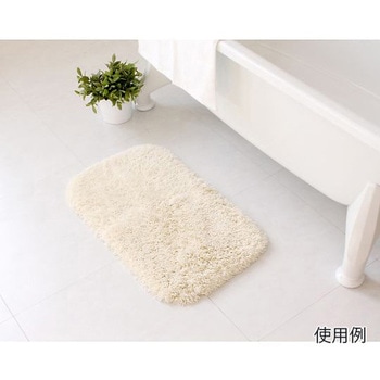 バスマット 乾度良好 バスミューズ ミレニアム 35×60cm 速乾 アイボリー オカ