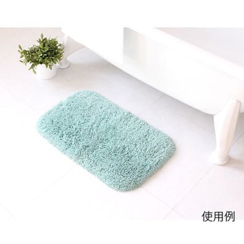 バスマット 乾度良好 バスミューズ ミレニアム 35×60cm 速乾 ブルー オカ