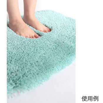 バスマット 乾度良好 バスミューズ ミレニアム 35×60cm 速乾 ブルー オカ