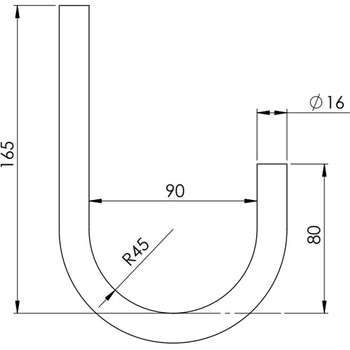 溶接フック J型 D16 FSC藤原産業