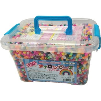 アイロンビーズ コンテナ入り12，000pcs． 6セット 創&遊