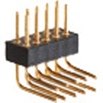 PCT製品 ピンヘッダー / PRR-70(T〇) ピン(丸ピン)1.27mmピッチ ライトアングル(1列/2列)トレイ対応可RoHS2対応品 廣杉計器