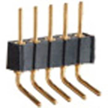 PCT製品 ピンヘッダー / PRR-40(T〇) ピン(丸ピン)2.54mmピッチ ライトアングル(1列/2列) 接続側Φ0.47mmピン/接続側Φ0.76mmピントレイ対応可RoHS2対応品 - 廣杉計器