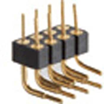 PCT製品 ピンヘッダー / PRR-40(T〇) ピン(丸ピン)2.54mmピッチ ライトアングル(1列/2列) 接続側Φ0.47mmピン/接続側Φ0.76mmピントレイ対応可RoHS2対応品 - 廣杉計器