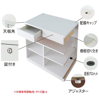 レジカウンター 平台タイプ 幅120cm ラスティック柄 ストア・エキスプレス