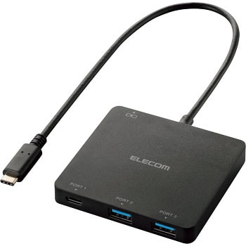 ELECOM ELECOM エレコム U3HC-A413BBK USB Type-Cコネクタ搭載USBハブ(PD対応) ブラック