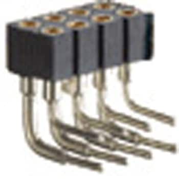 PCT製品 ピンヘッダー / FRR-40(T〇) ソケット(丸ピン)2.54mmピッチ ライトアングル(1列/2列) 接続側Φ0.47mmピン/接続側Φ0.76mmピントレイ対応可RoHS2対応品 廣杉計器