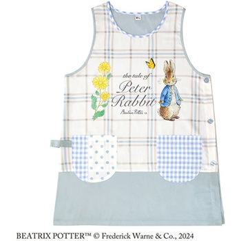 ピーターラビット(TM)エプロン Simple Flower ブルーグレー セントレディス