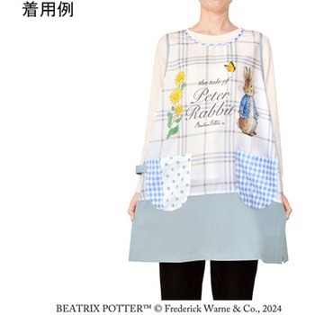 ピーターラビット(TM)エプロン Simple Flower ブルーグレー セントレディス