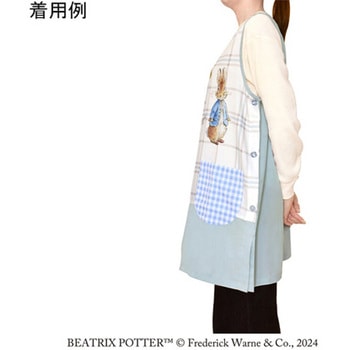 ピーターラビット(TM)エプロン Simple Flower ブルーグレー セントレディス