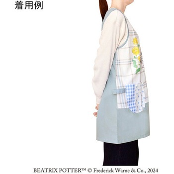 ピーターラビット(TM)エプロン Simple Flower ブルーグレー セントレディス