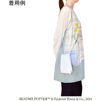 ピーターラビット(TM)エプロン Simple Flower ブルーグレー セントレディス