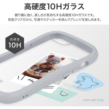 iPhone 16e 耐傷・耐衝撃ハイブリッドケース 「ViAMO freely」 ライトグレー MSソリューションズ