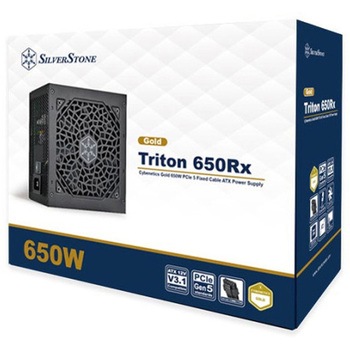 SilverStone モジュラー電源 Triton 650Rx Cybenetics Gold 650W PCIe 5固定ケーブルATX電源 SST-TR650R-GF SILVER STONE(シルバーストーン)