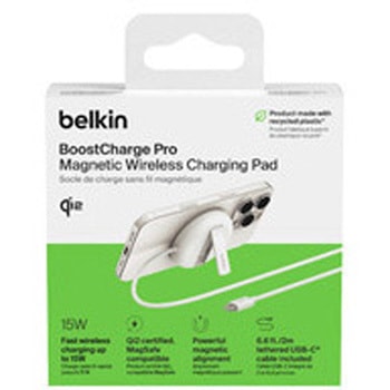 BoostCharge Pro Qi2 15W ワイヤレス充電パッド ホワイト BELKIN(ベルキン)