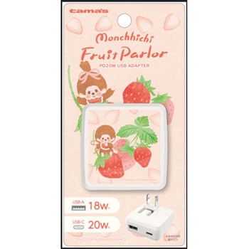 PD20W AC充電器 モンチッチ いちご 多摩電子
