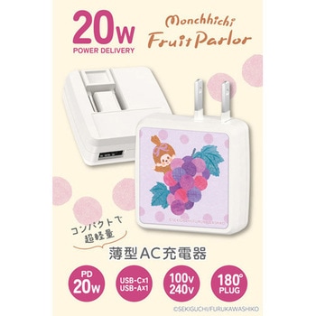 PD20W AC充電器 モンチッチ パイン 多摩電子