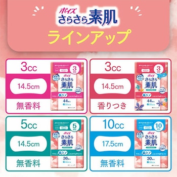 ポイズ さらさら素肌 パンティライナー おりもの&水分ケア 3cc 無香料 日本製紙クレシア