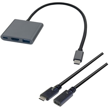 USB Type-C toマルチ Dock Hubアダプタ HDMI 4K2K USB Type-A 5.0Gbps PD100W ケーブル長 30cm Vodaview