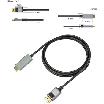 8K 4K フルHDサポート USB Type-C  HDMI  DisplayPort 変換ケーブル 2.0m Vodaview
