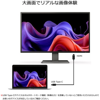 回転タイプ USB Type-C /DP to HDMI変換ケーブル 2.0m Vodaview